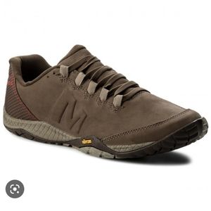 Merrell Mens Parkway Emboss Lace Full Grain Leather Casual Shoes Stone 7